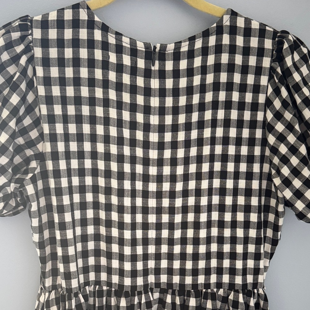 merry jenny Black and White Gingham Bow Midi Dress - Picture 6 of 11